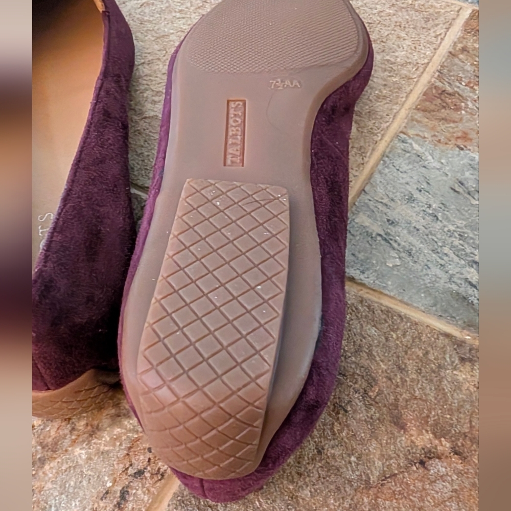 Talbots Rich Purple Suede Loafers - Picture 3 of 10